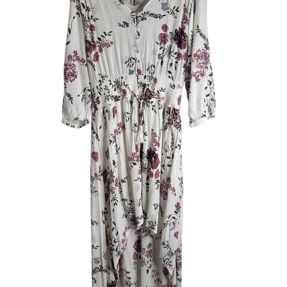 American Rag Floral High Low Dress - White and Pink - Picture 1 of 5